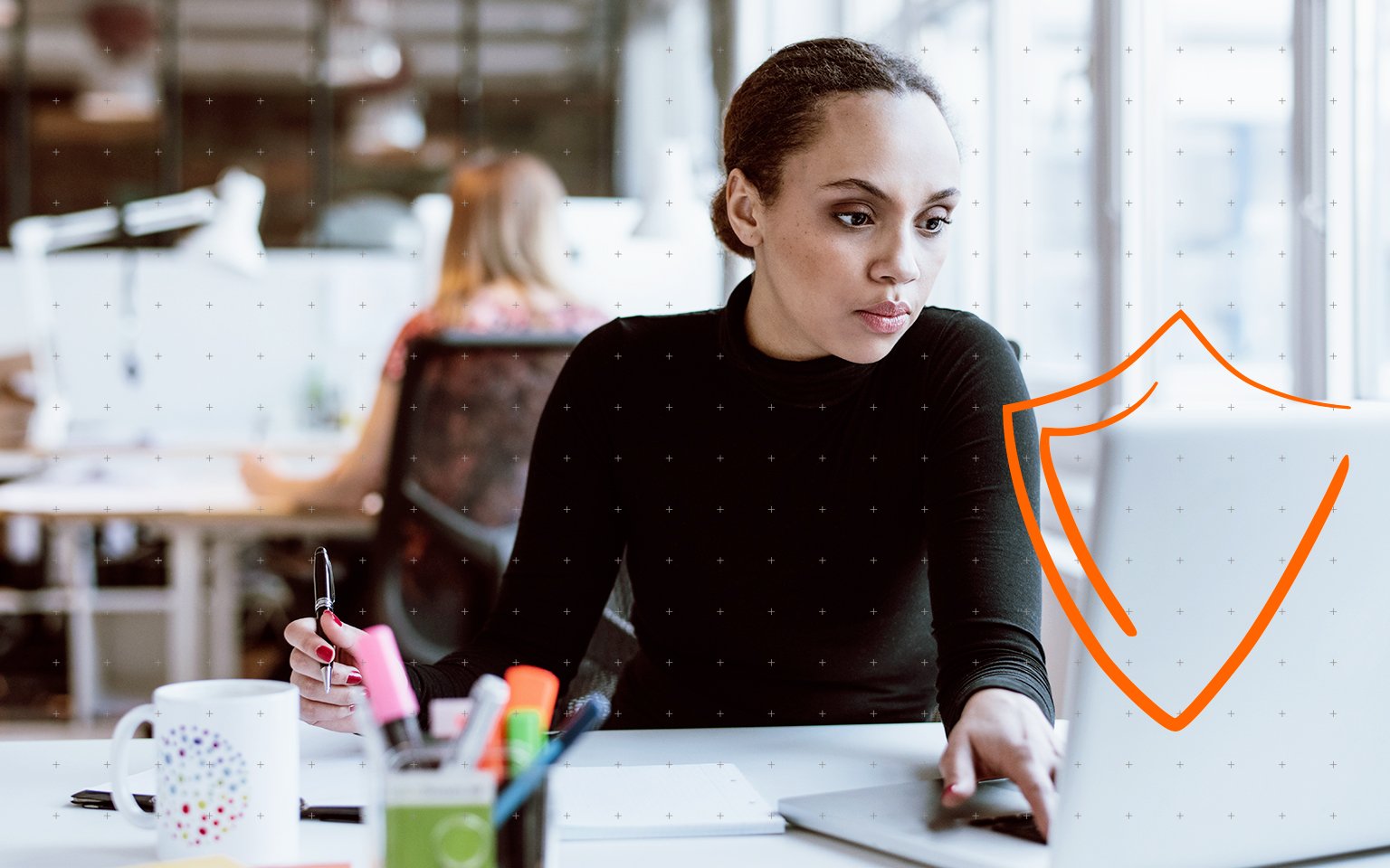 How to avoid common cybersecurity threats when working from home girl at work
